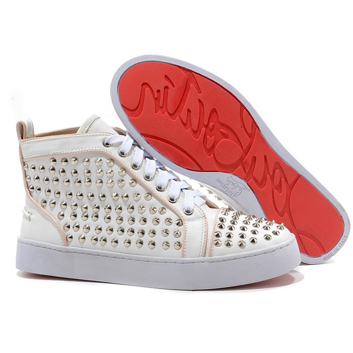 red bottoms sneakers white